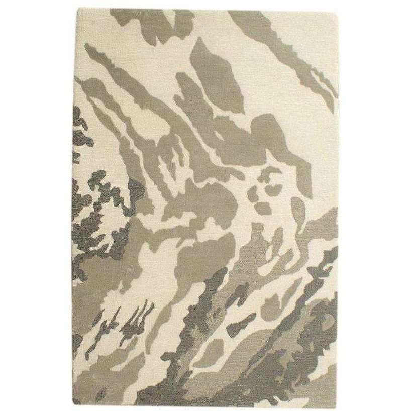 Camouflage handtufted wool Organic Weave Shop 2'9'' x 10' Neutral 