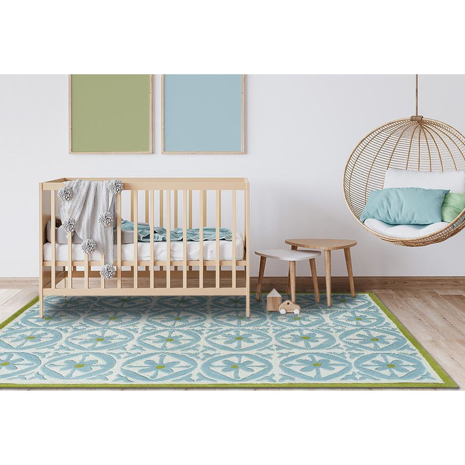 Capri Wool Rug Azure handtufted wool Organic Weave Shop 