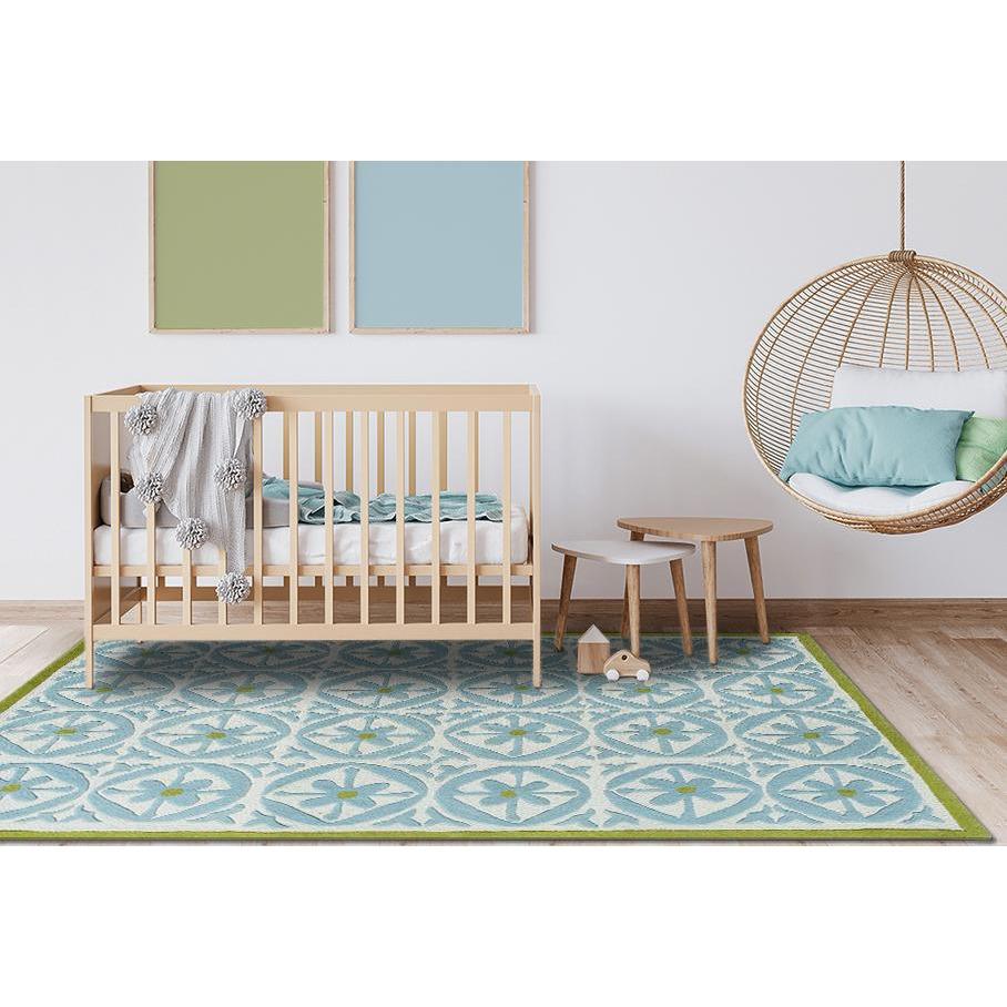 Capri Wool Rug Azure SAMPLE samples Organic Weave Shop 