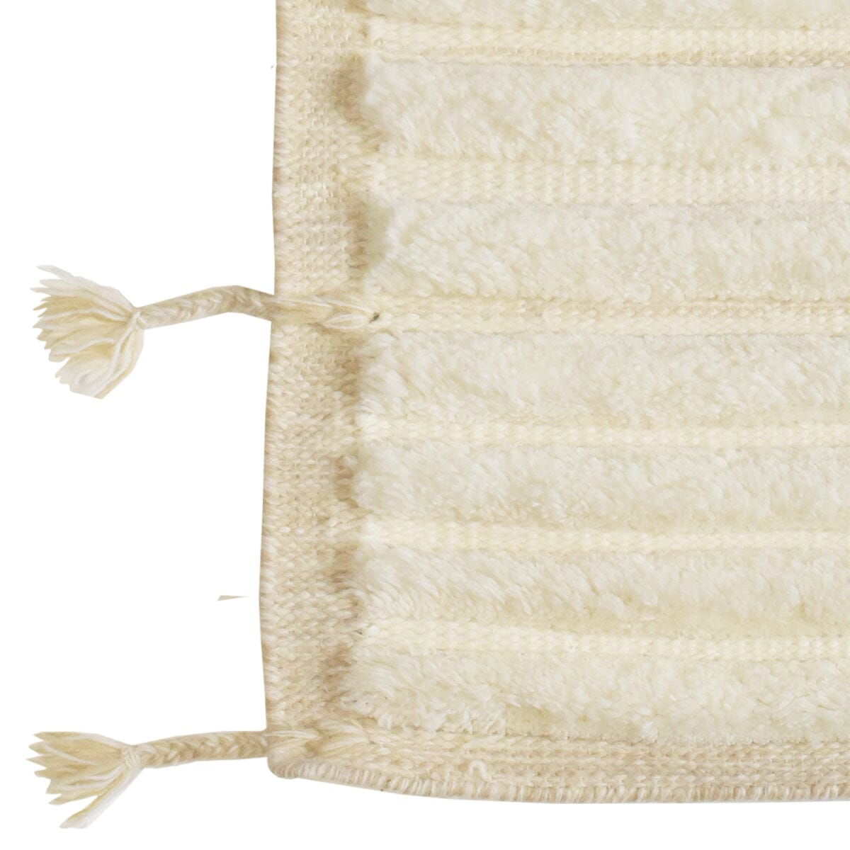 Taylor Ivory Wool Handknotted with Shag Pile SAMPLE Organic Weave Shop 