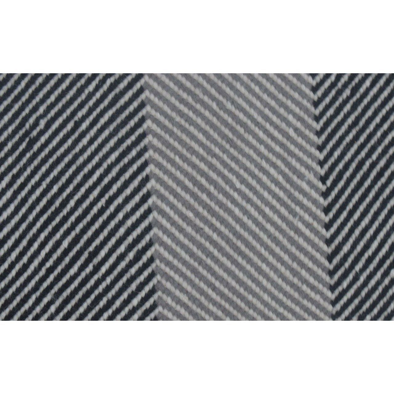 Barcelona Black/Grey wool flatweave Organic Weave Shop 