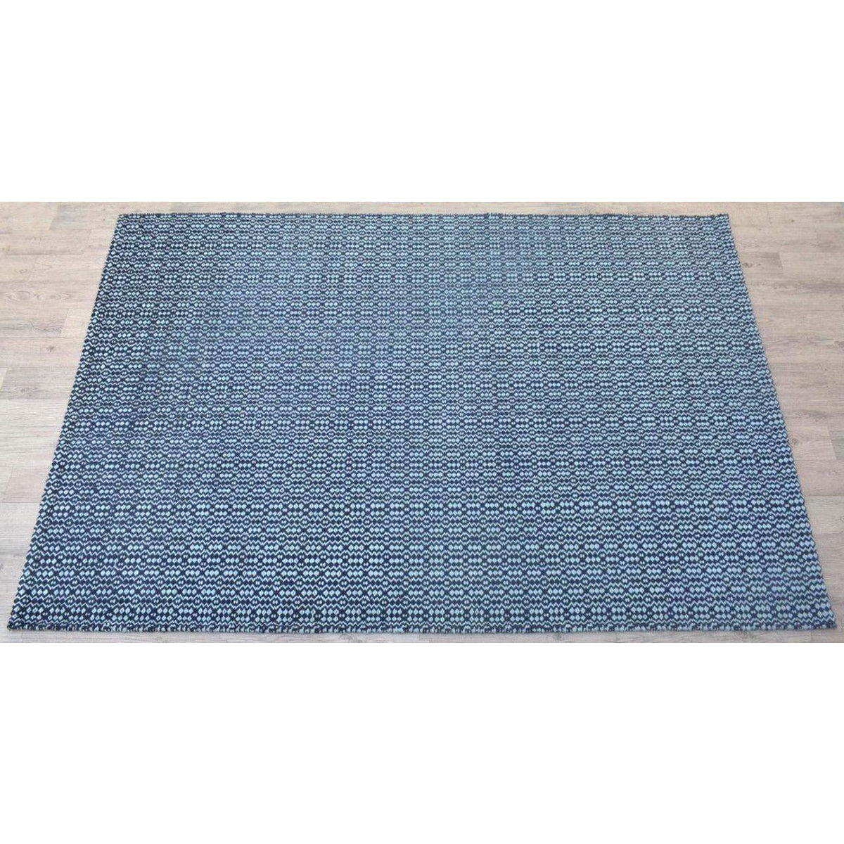 Marbella Wool Flatweave Navy Blue wool flatweave Organic Weave Shop 
