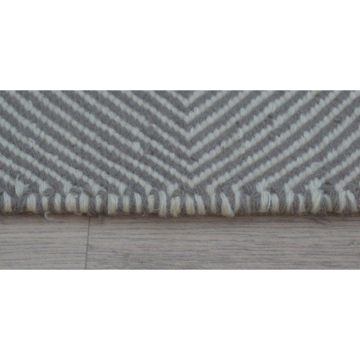 Barcelona Grey/Terracotta wool flatweave Organic Weave Shop 