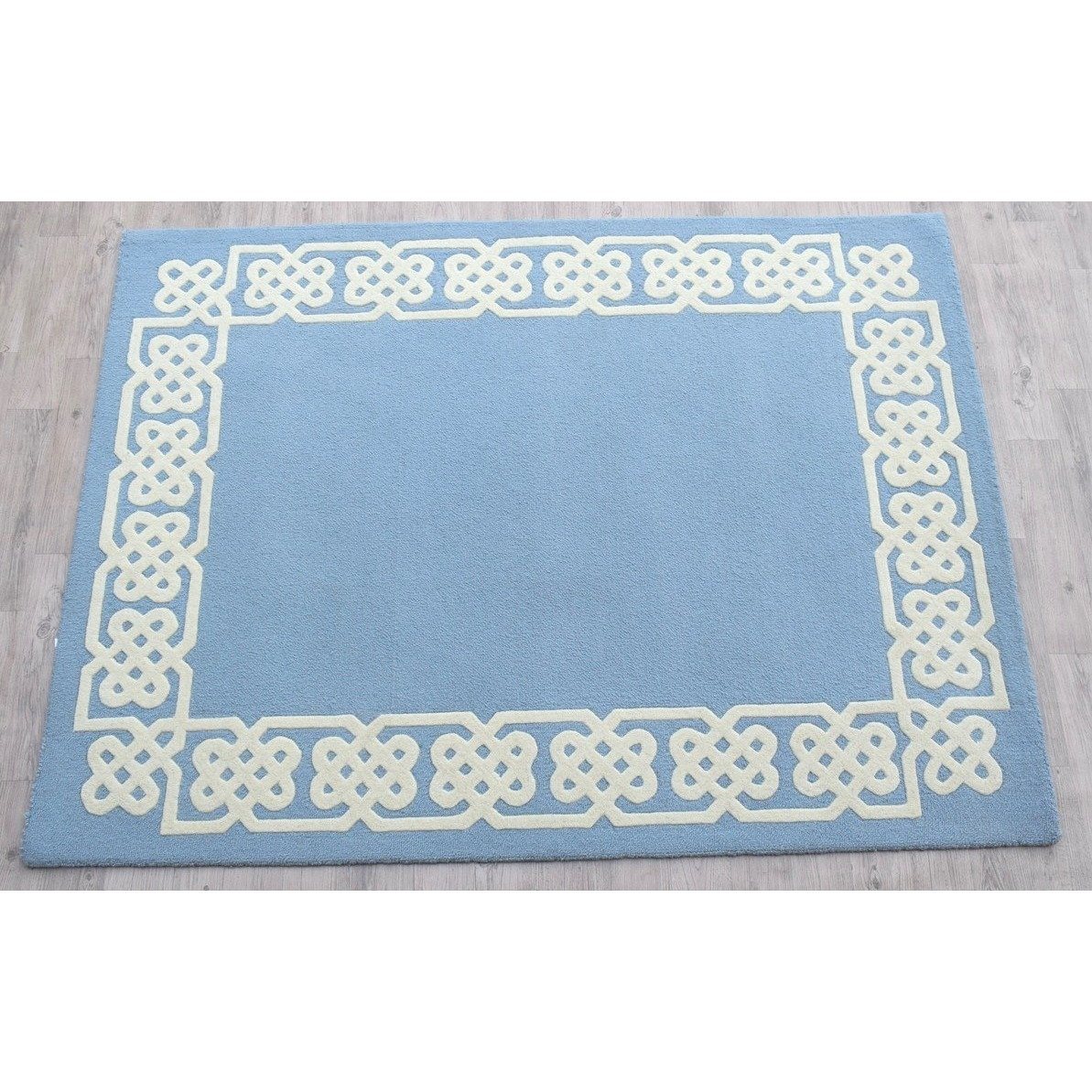 Worth Ave Wool Rug Blue SAMPLE samples Organic Weave Shop 