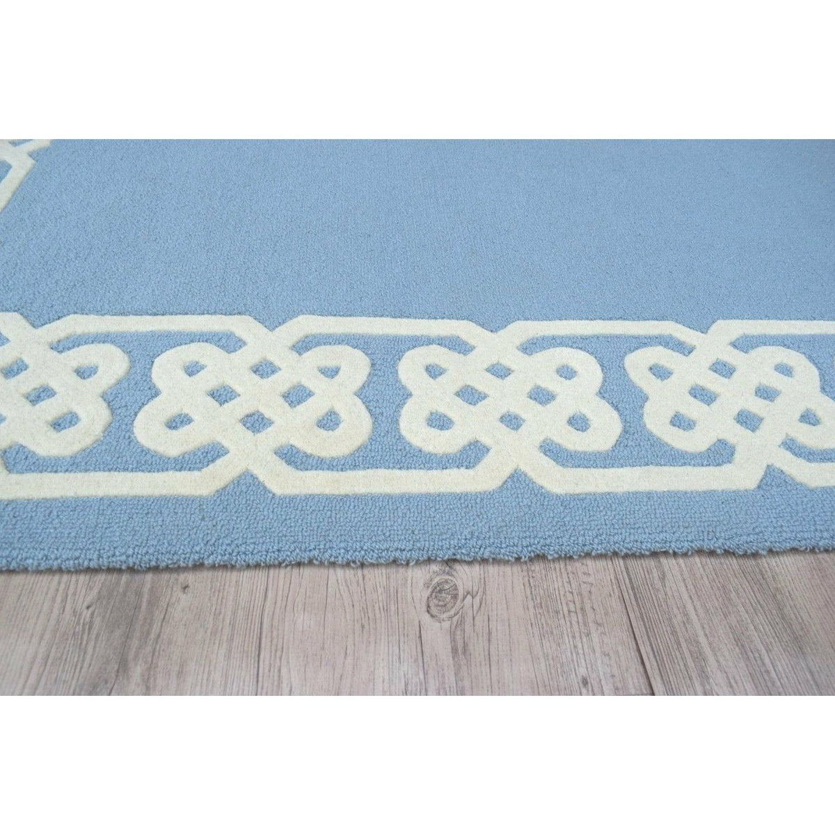 Worth Ave Wool Rug Blue SAMPLE samples Organic Weave Shop 