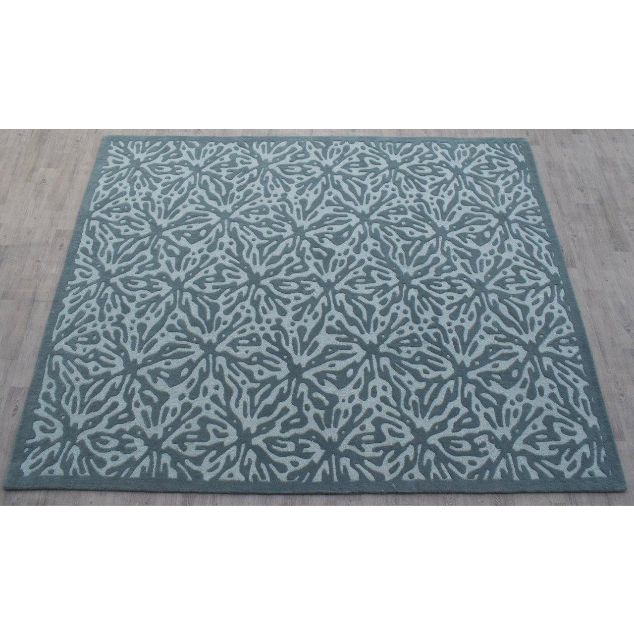 Quinn Charcoal Wool Rug handtufted wool Organic Weave Shop 