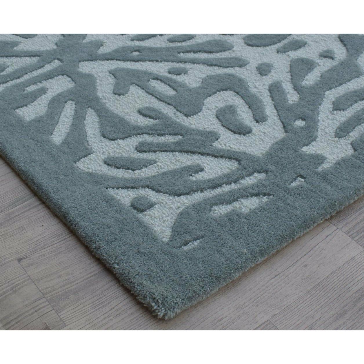 Quinn Charcoal Wool Rug handtufted wool Organic Weave Shop 