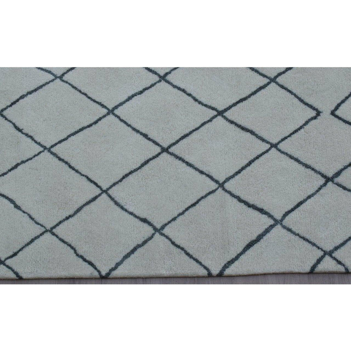 Rebel Hope Wool + Cotton Shag Ivory Grey 8x10 handtufted wool + cotton shag Organic Weave Shop 