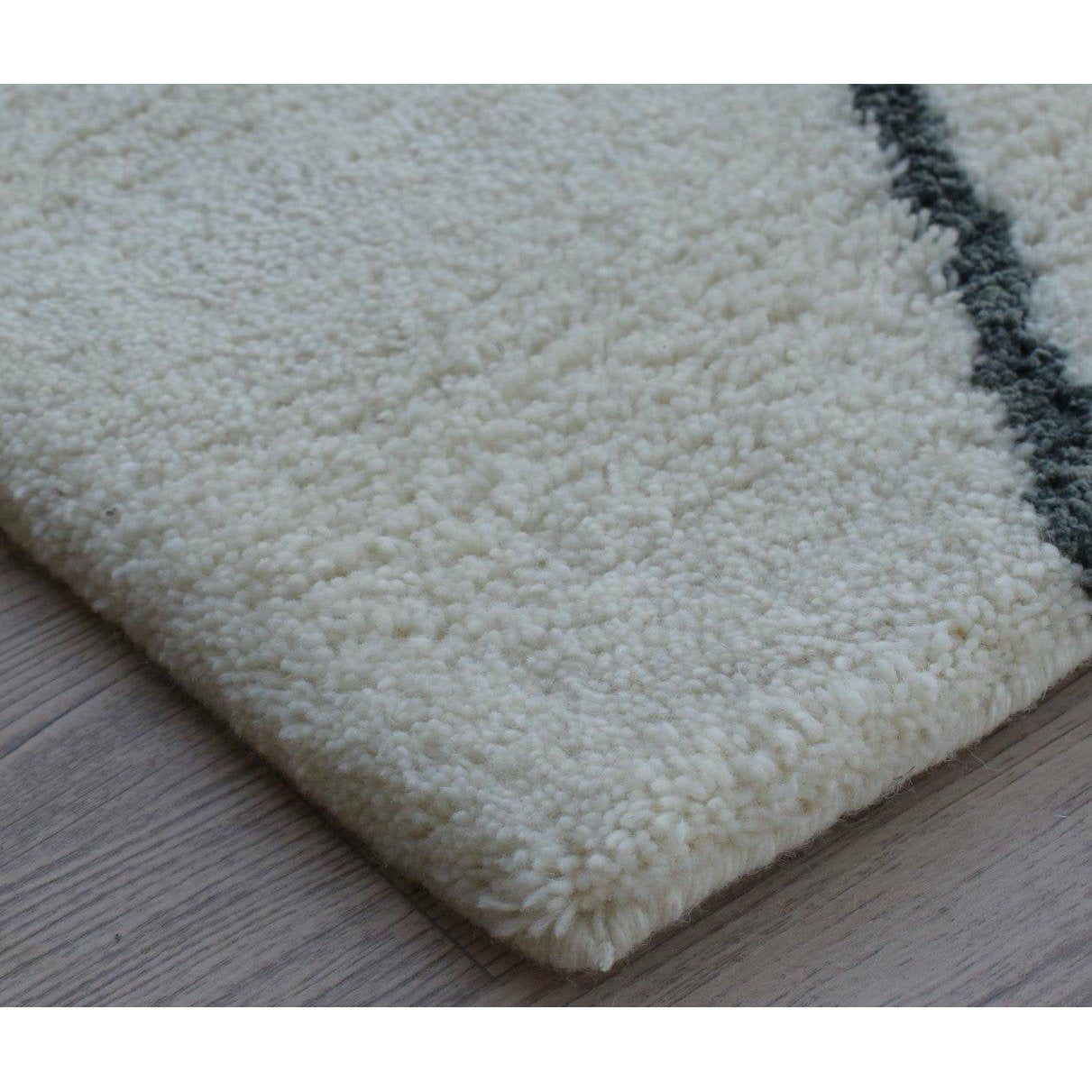 Rebel Hope Wool + Cotton Shag Ivory Grey 8x10 handtufted wool + cotton shag Organic Weave Shop 8' x 10' 