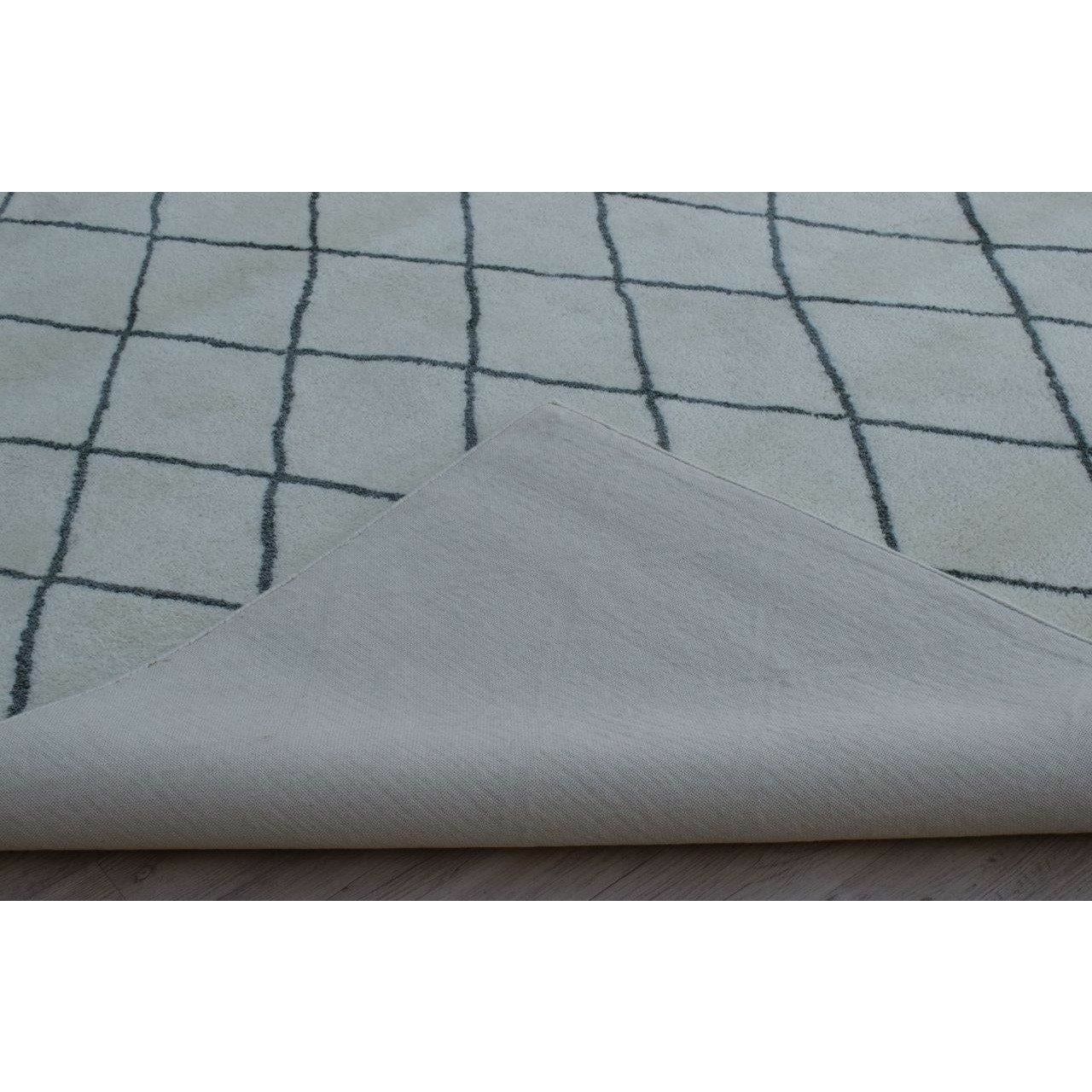 Rebel Hope Wool + Cotton Shag Ivory Grey 8x10 handtufted wool + cotton shag Organic Weave Shop 