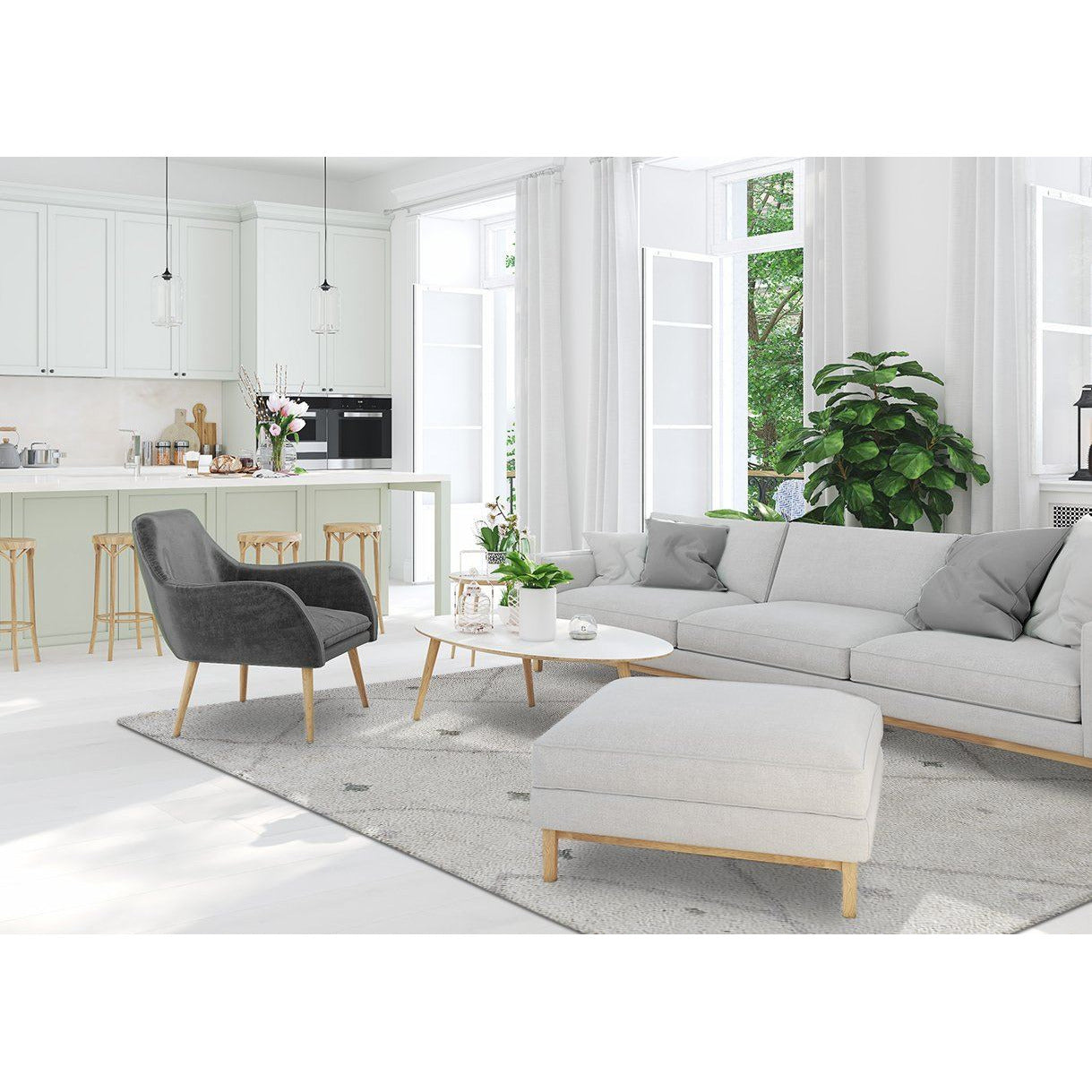 Arianna Moroccan Shag Wool Rug Mutli handknotted tibetan 60 knot Organic Weave Shop 