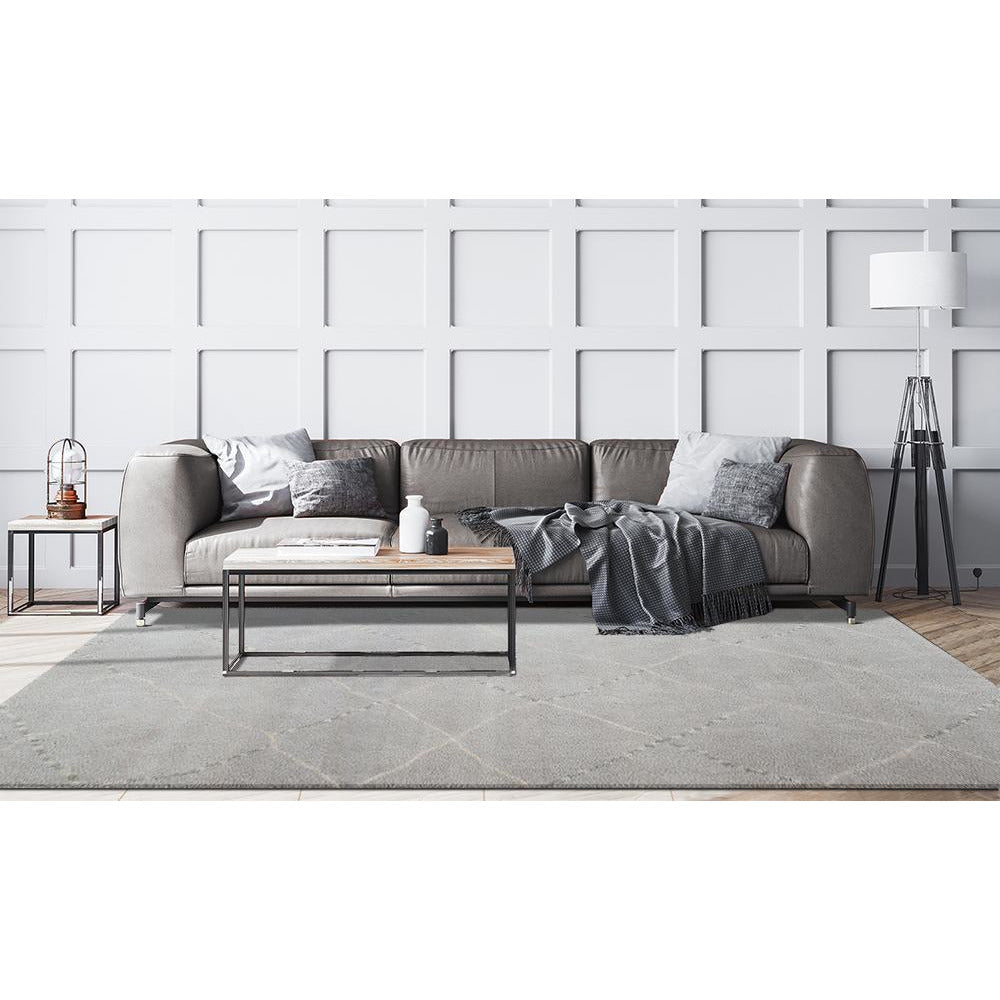 Samuel Moroccan Shag Wool Rug Grey handknotted tibetan 60 knot Organic Weave Shop 2'9'' x 10' Runner Grey 