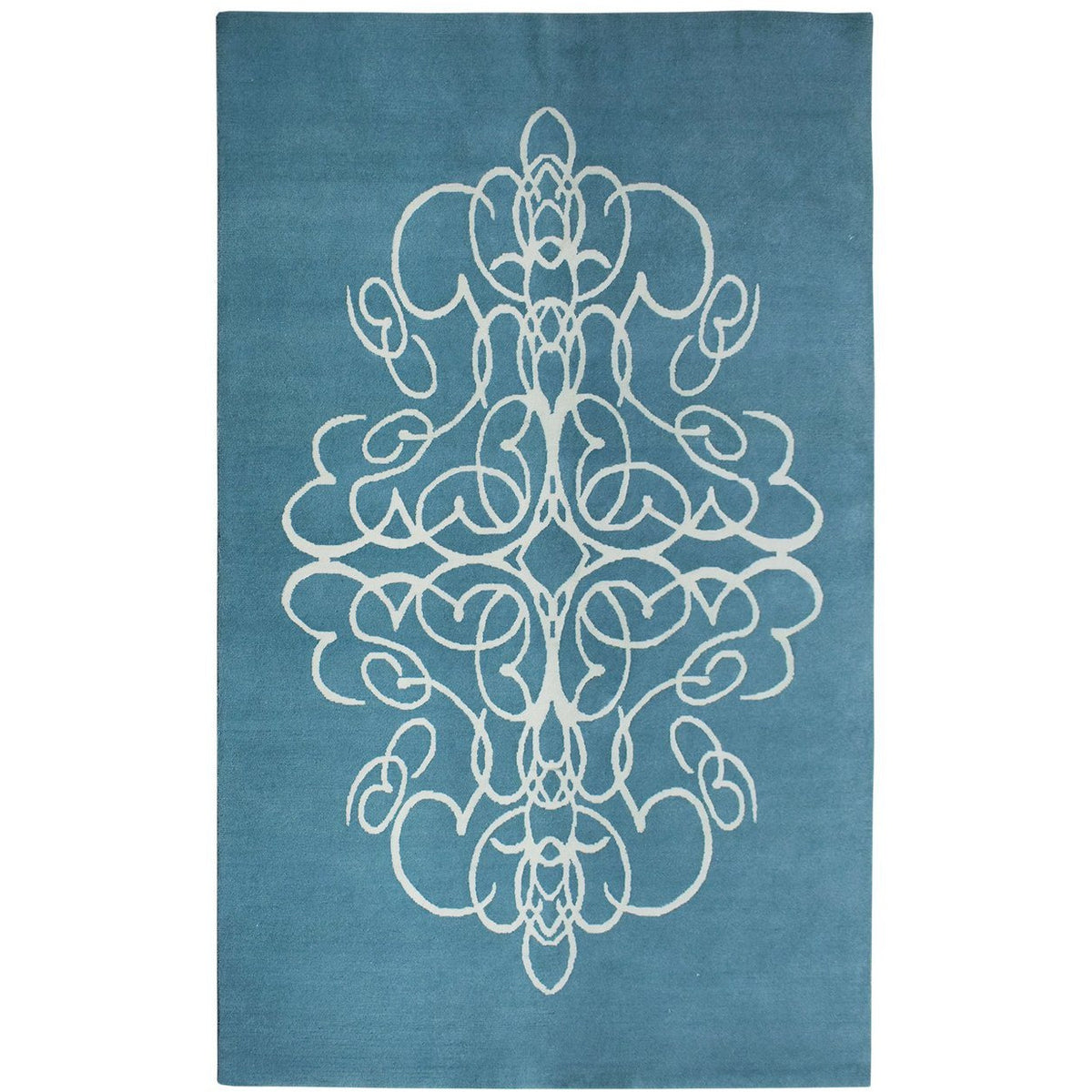 Take a Chance on Me Aqua handknotted tibetan 60 knot Organic Weave Shop 2&#39;9&#39;&#39; x 10&#39; Runner Aqua 