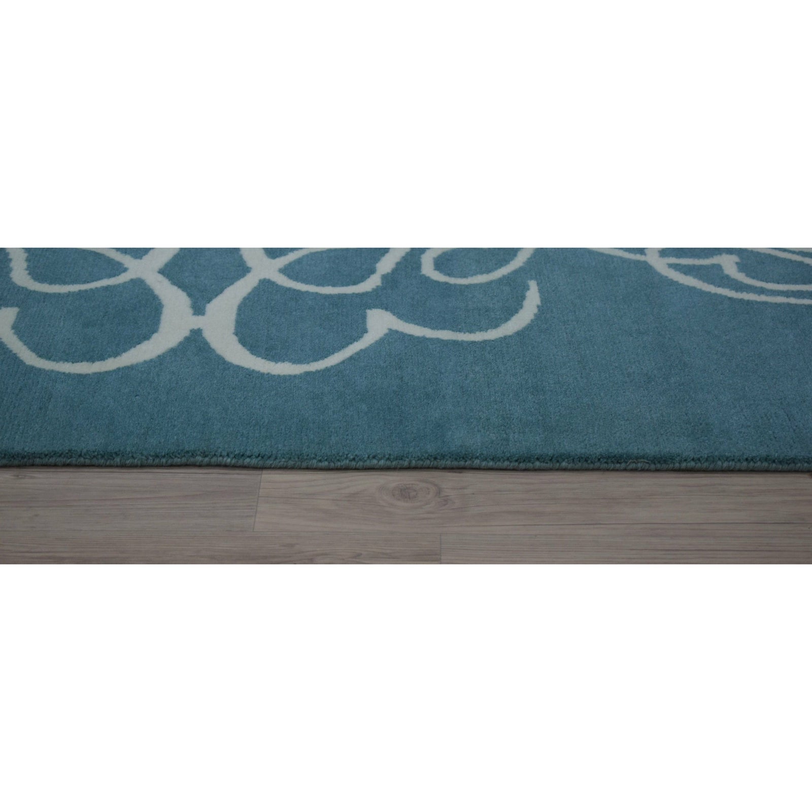 Take a Chance on Me Aqua handknotted tibetan 60 knot Organic Weave Shop 