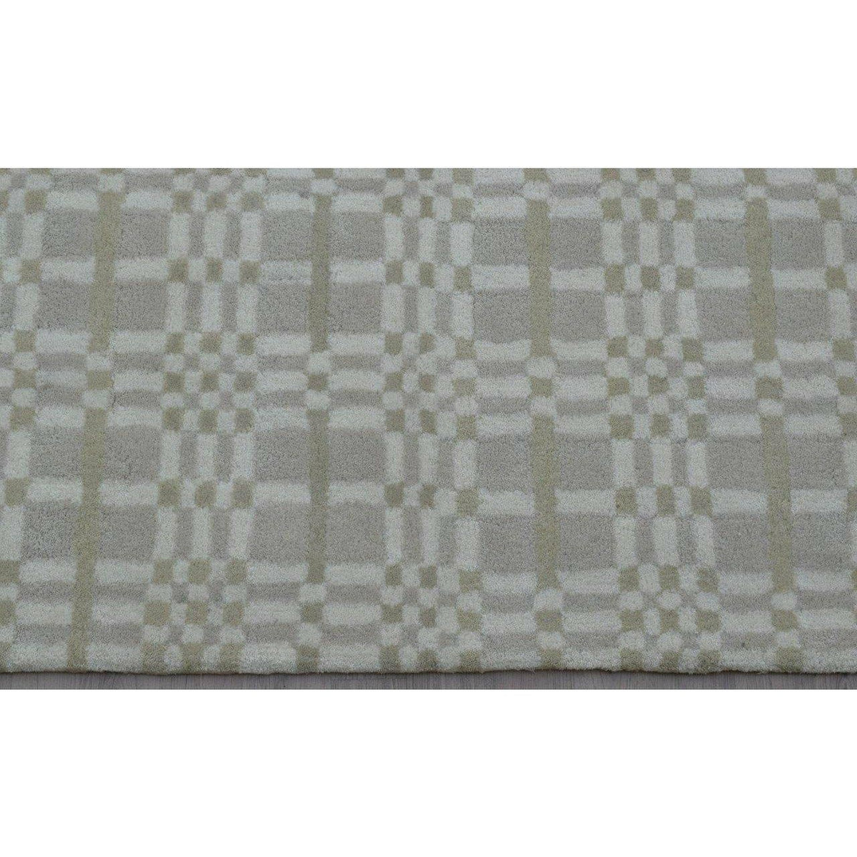 Fluffy Plaid Wool Shag Sand handtufted wool shag Organic Weave Shop 