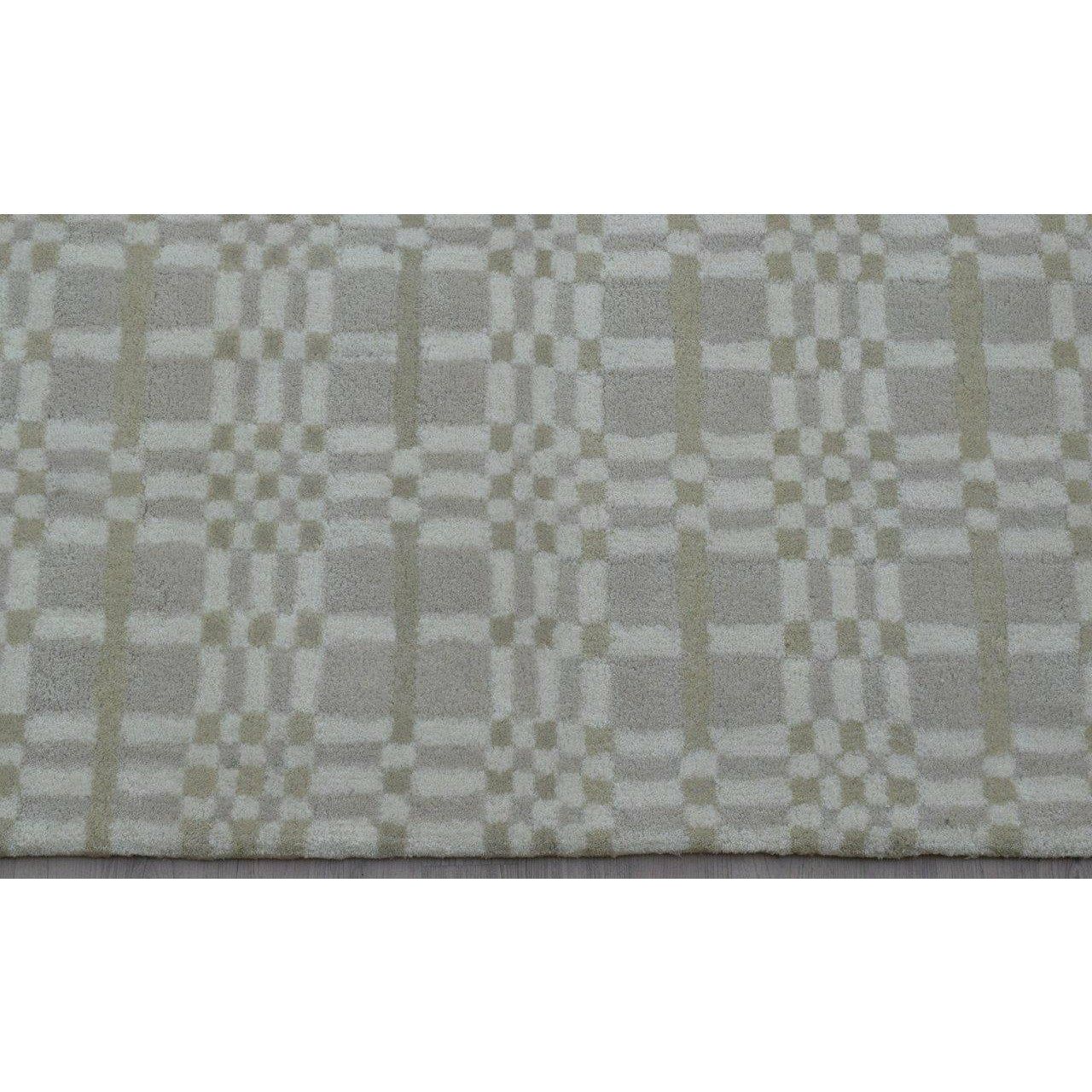 Fluffy Plaid Wool Shag Sand SAMPLE handtufted wool shag Organic Weave Shop 