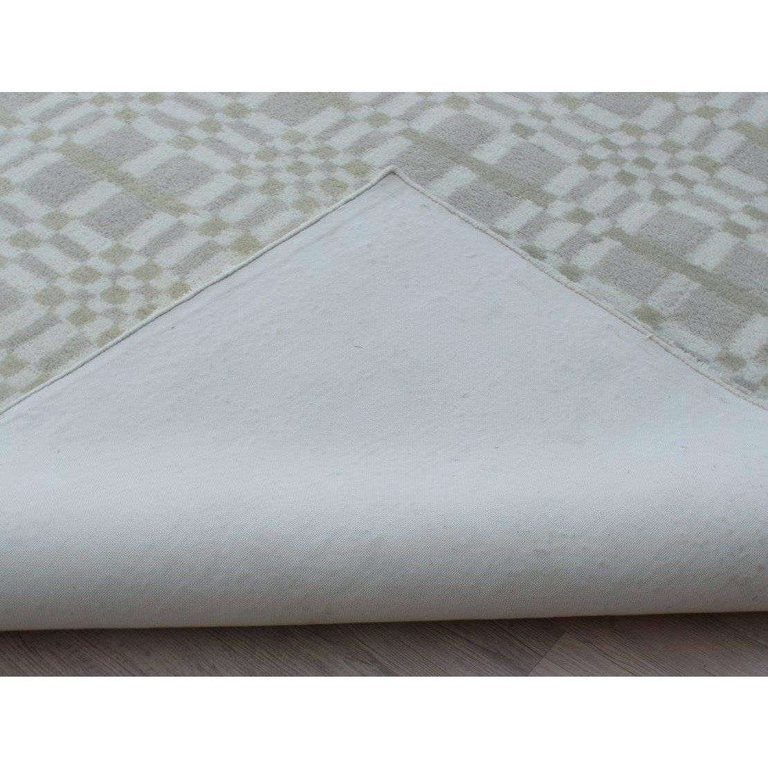 Fluffy Plaid Wool Shag Sand SAMPLE handtufted wool shag Organic Weave Shop 