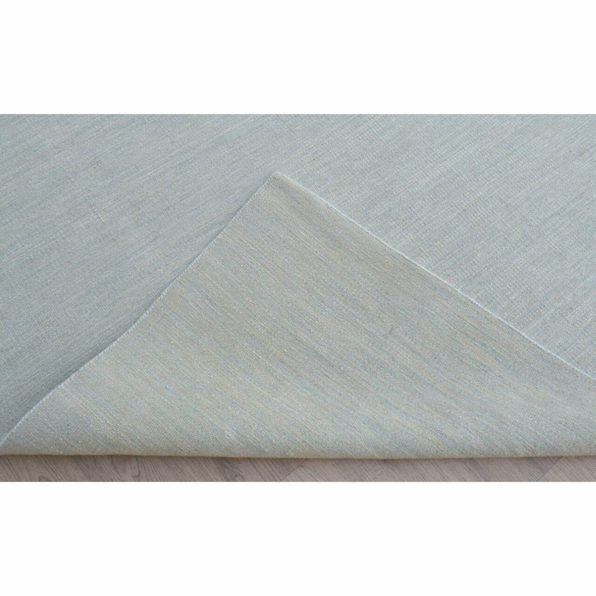 Anderson Wool Flatweave Taupe/Blue SAMPLE wool flatweave Organic Weave Shop 