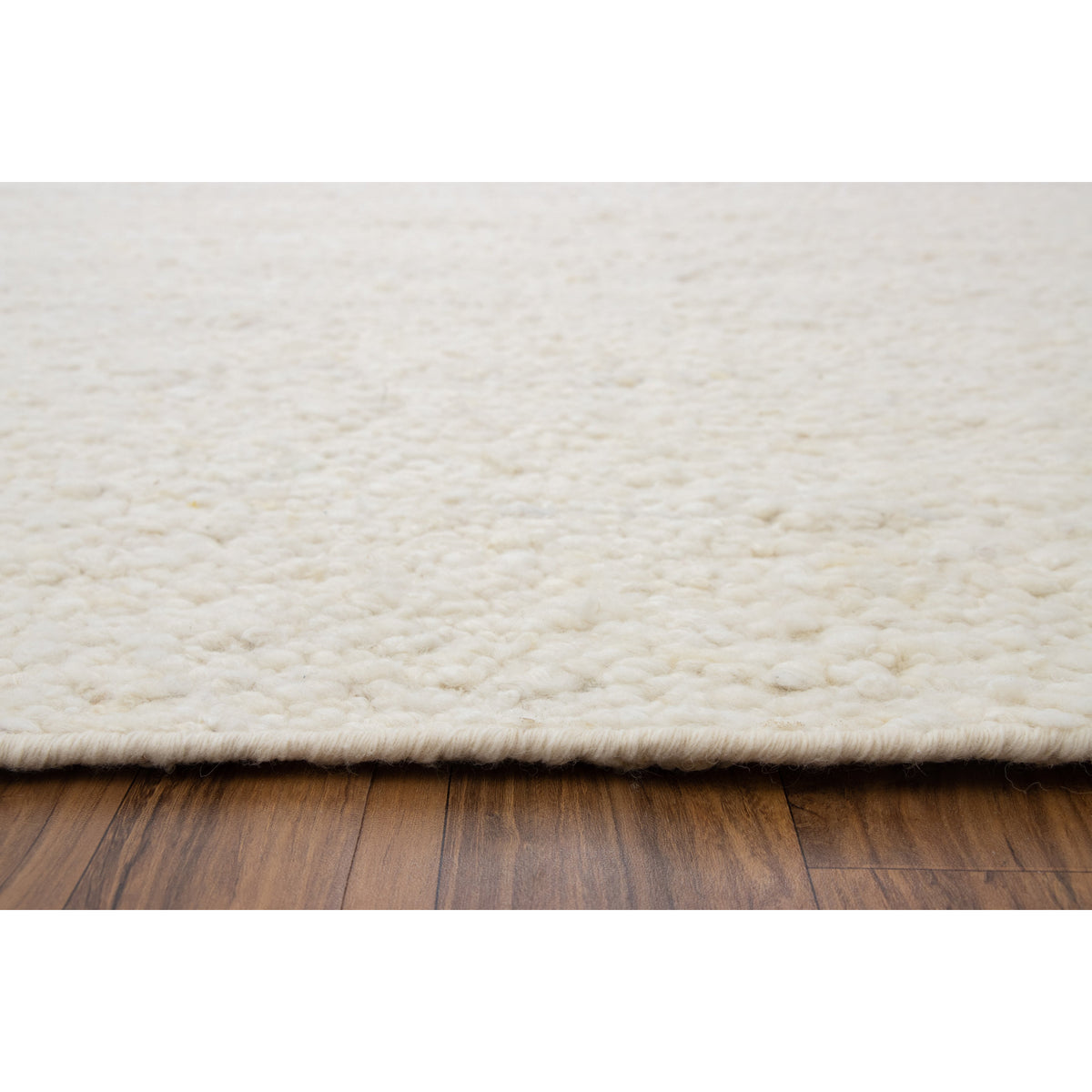 Boucle Ivory wool flatweave Organic Weave Shop 