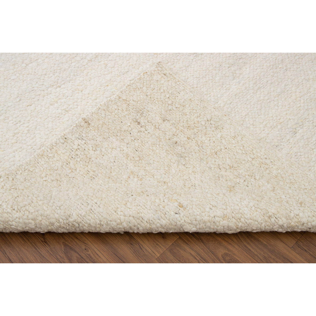 Boucle Ivory wool flatweave Organic Weave Shop 