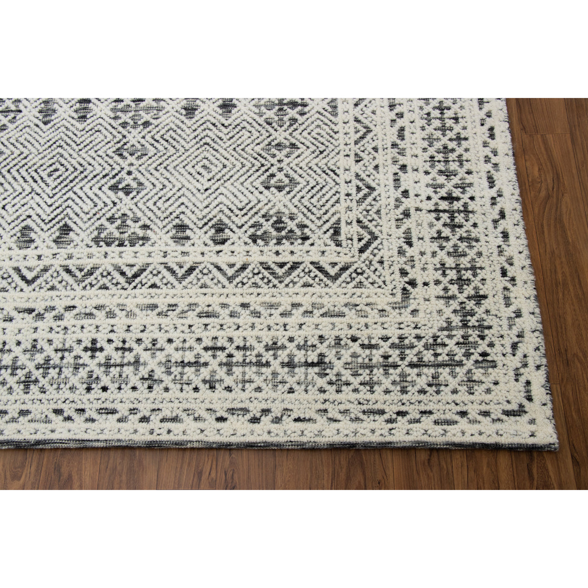 Noah Black Handknotted handknotted tibetan 60 knot Organic Weave Shop 