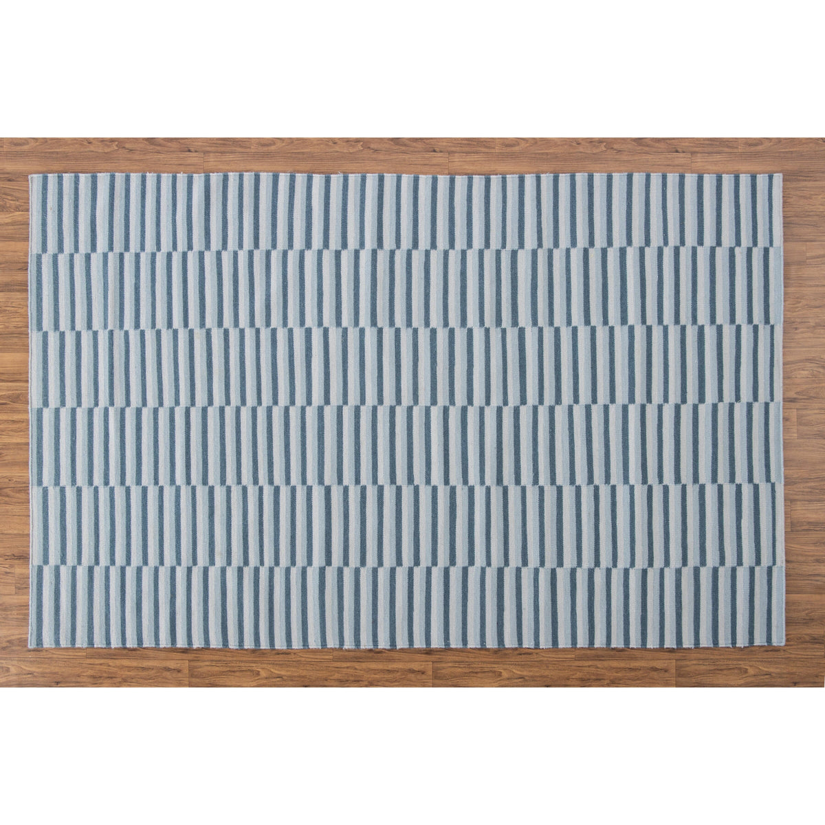 Tate Wool Flatweave Blue wool flatweave Organic Weave Shop 