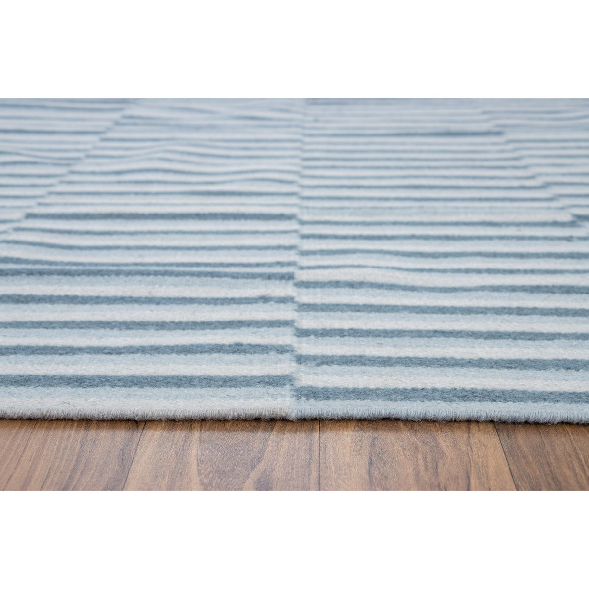 Tate Wool Flatweave Blue wool flatweave Organic Weave Shop 
