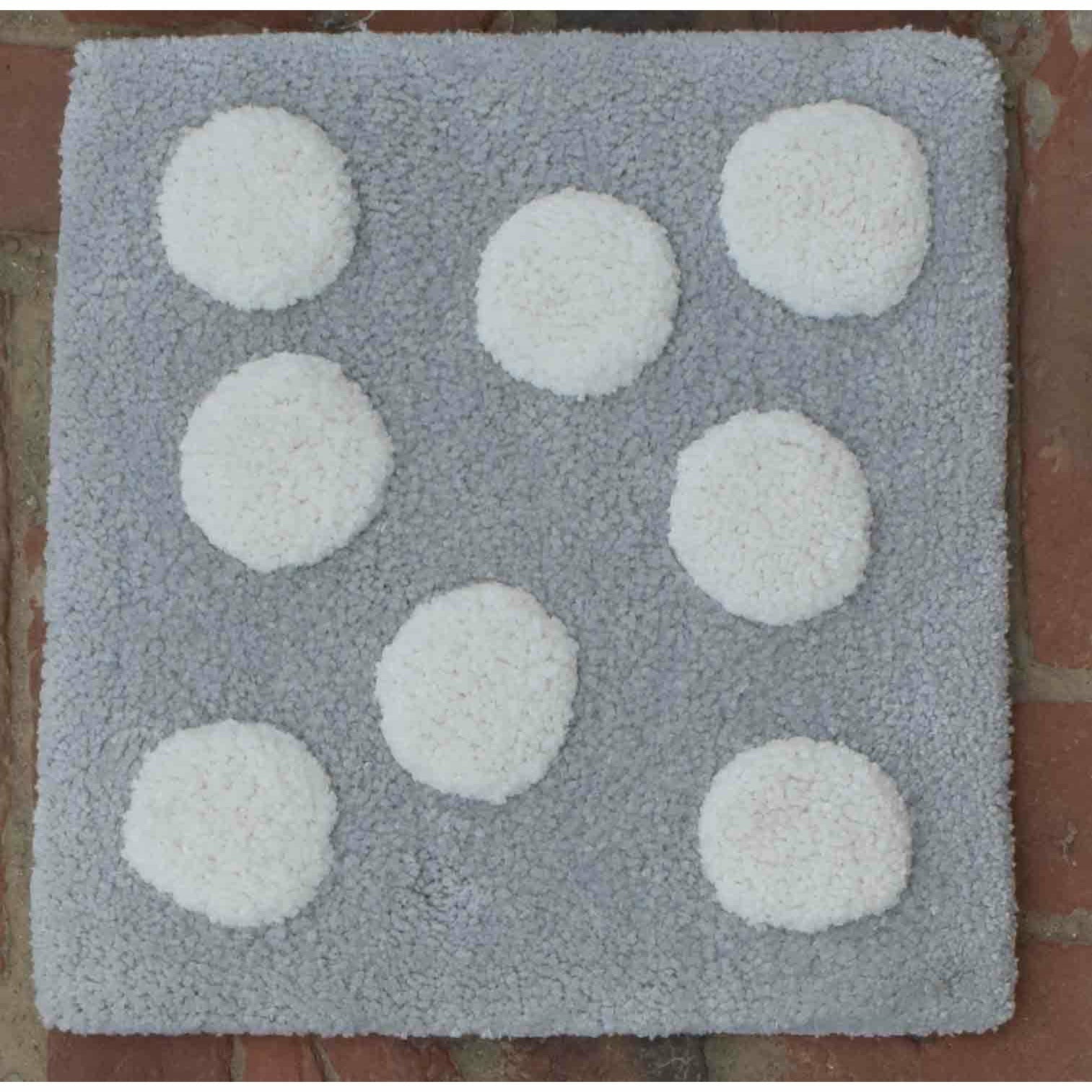 Polka Dot Grey handtufted cotton Organic Weave Shop 