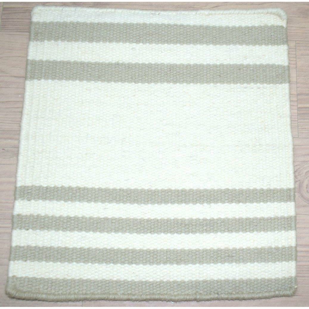 Cotton Flatweave Stripe Taupe SAMPLE samples Organic Weave Shop 