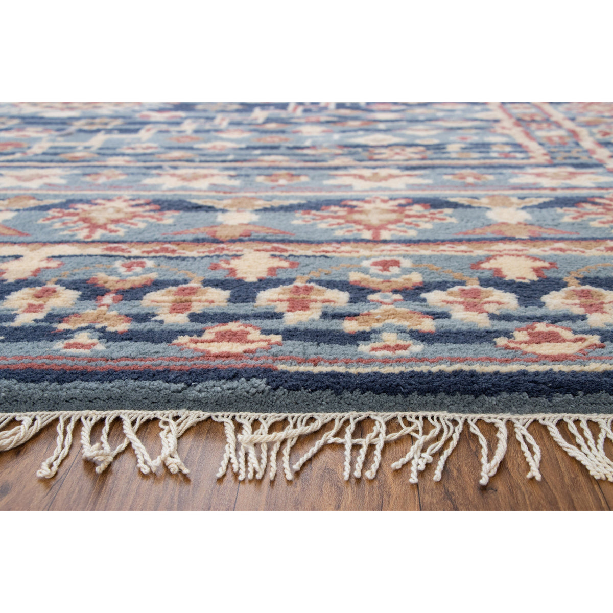 Gallerie Blue Handknotted handknotted tibetan 60 knot Organic Weave Shop 