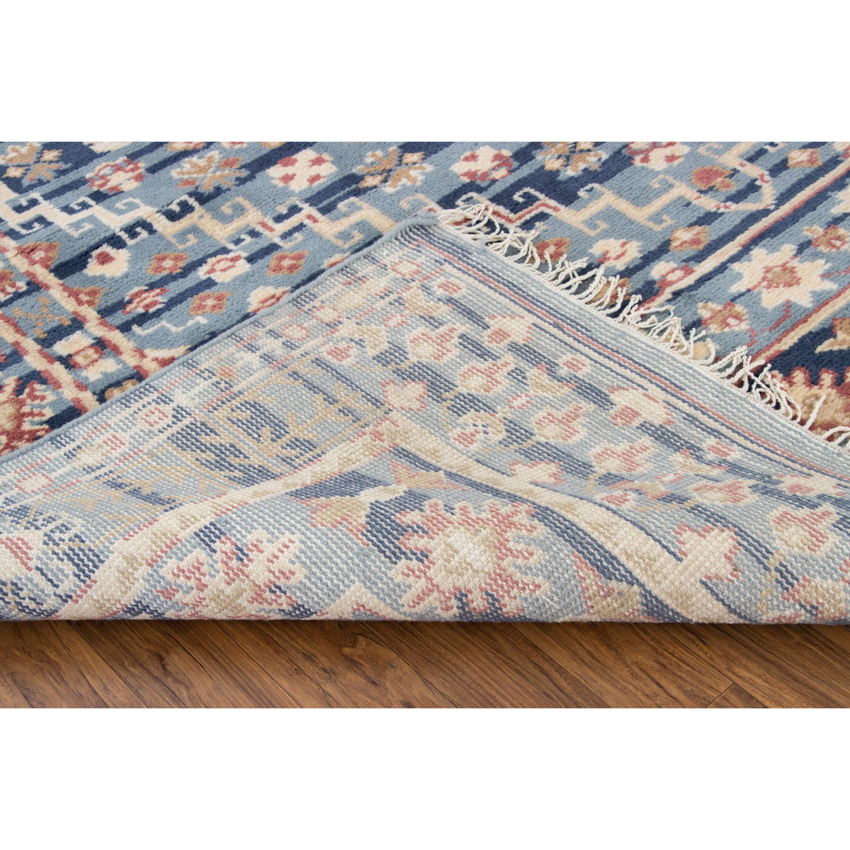 Gallerie Blue Handknotted handknotted tibetan 60 knot Organic Weave Shop 