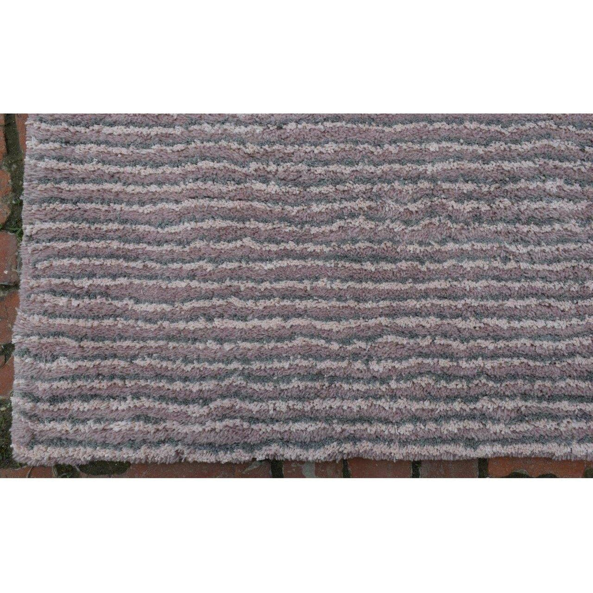 Seersucker Wool + Cotton Shag handtufted wool + cotton shag Organic Weave Shop 6&#39;x9&#39; Lavender/Grey 