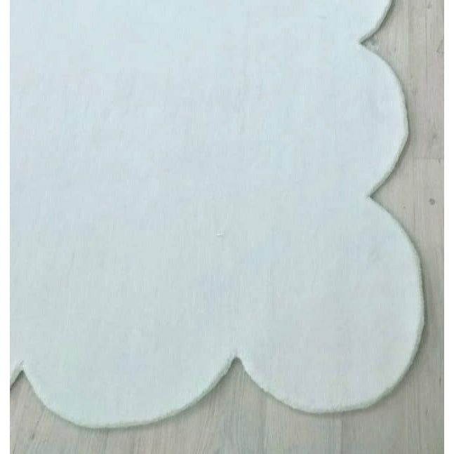 Sculpted Border Wool Handknotted - More Colors Available handknotted tibetan 60 knot Organic Weave Shop 5&#39; x 8&#39; Ivory/Red 