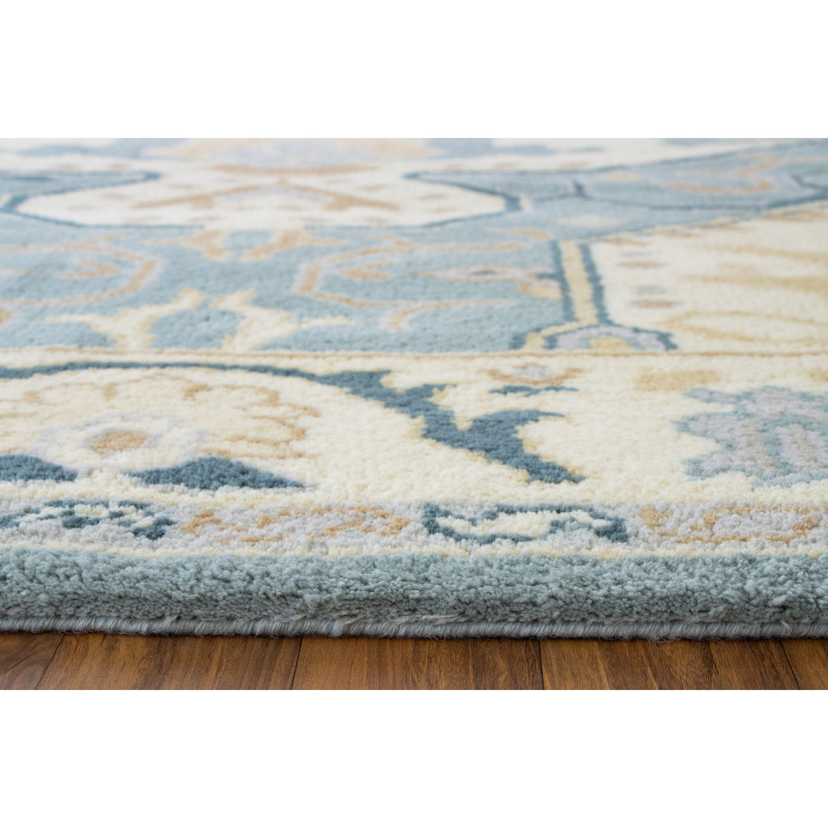 Ballard Blue Wool Handknotted SAMPLE Rugs Organic Weave Shop 