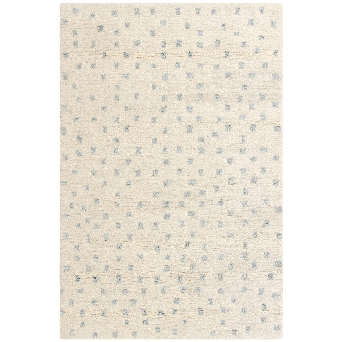 Erica Grey Wool Shag handtufted wool + cotton shag Organic Weave Shop 6&#39; Round/Circle Ivory/Grey 