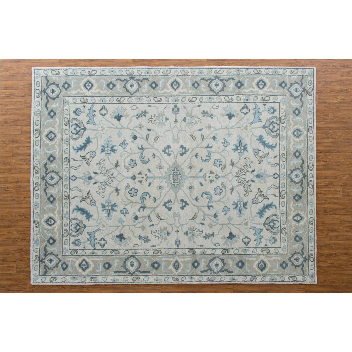 Lucerne Blue Handknotted handknotted tibetan 60 knot Organic Weave Shop 