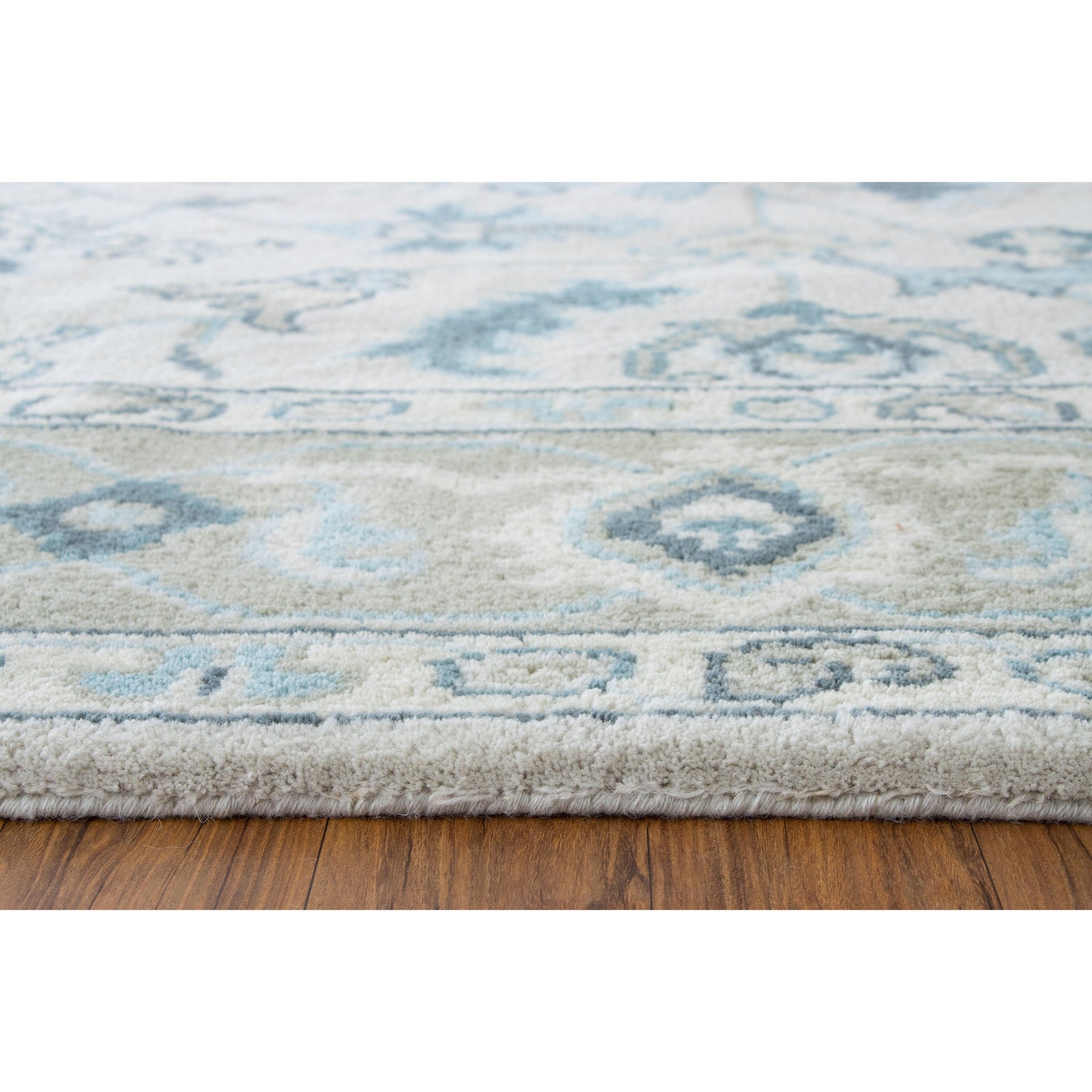 Lucerne Blue Handknotted handknotted tibetan 60 knot Organic Weave Shop 