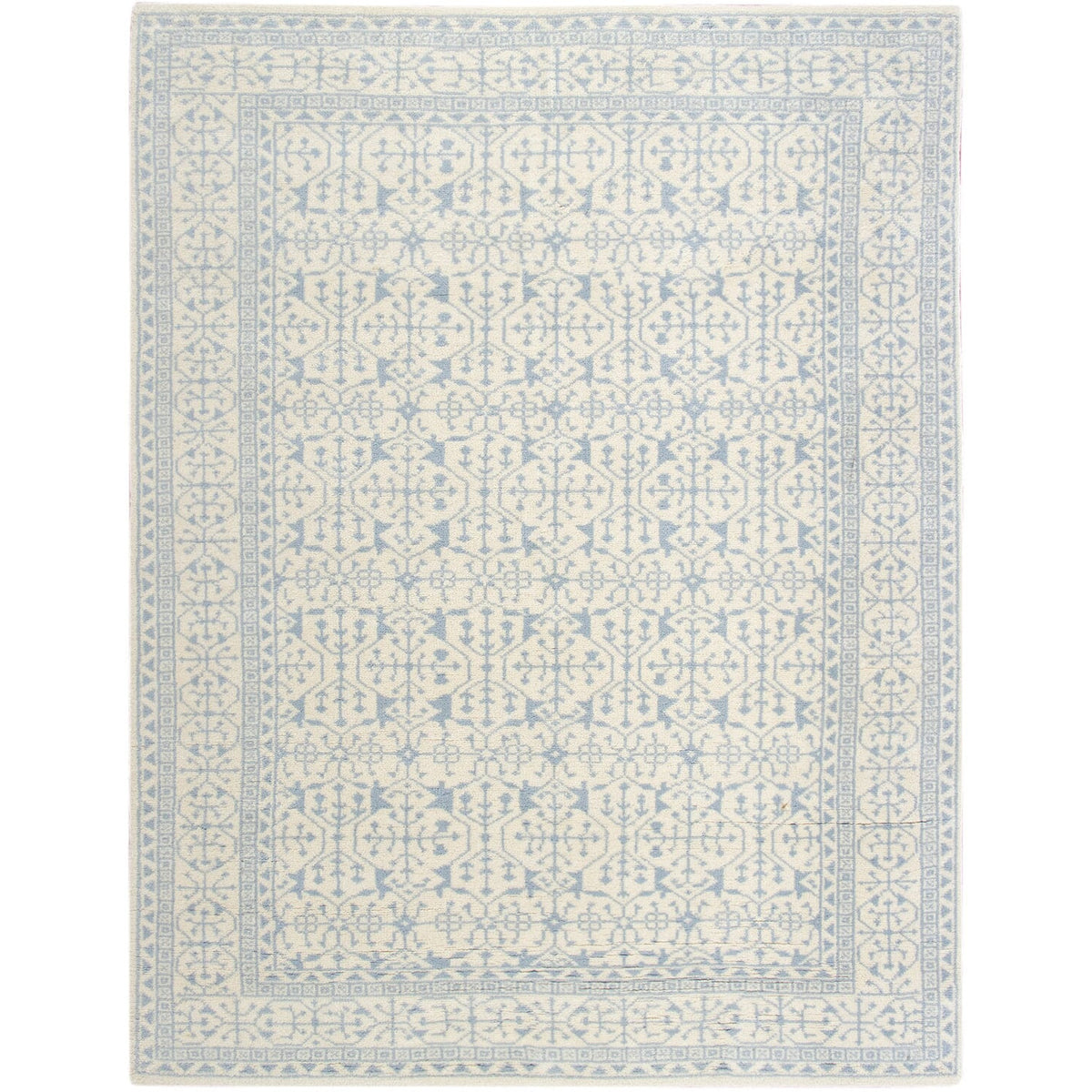 Middleton Blue Handknotted Wool handknotted tibetan 60 knot Organic Weave Shop 
