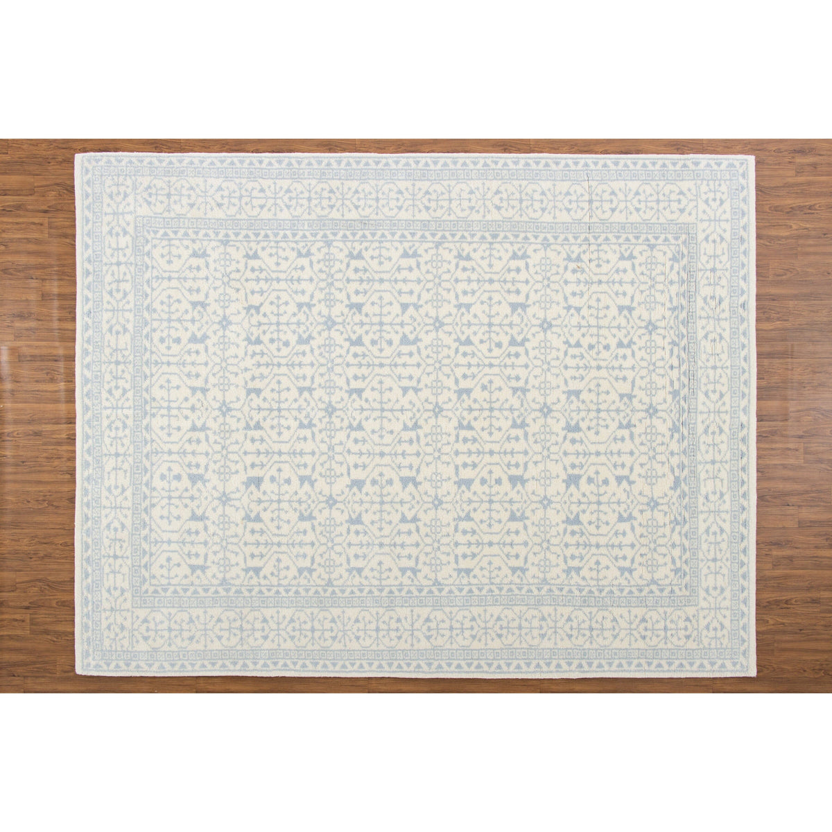 Middleton Blue Handknotted SAMPLE handknotted tibetan 60 knot Organic Weave Shop 2x2 