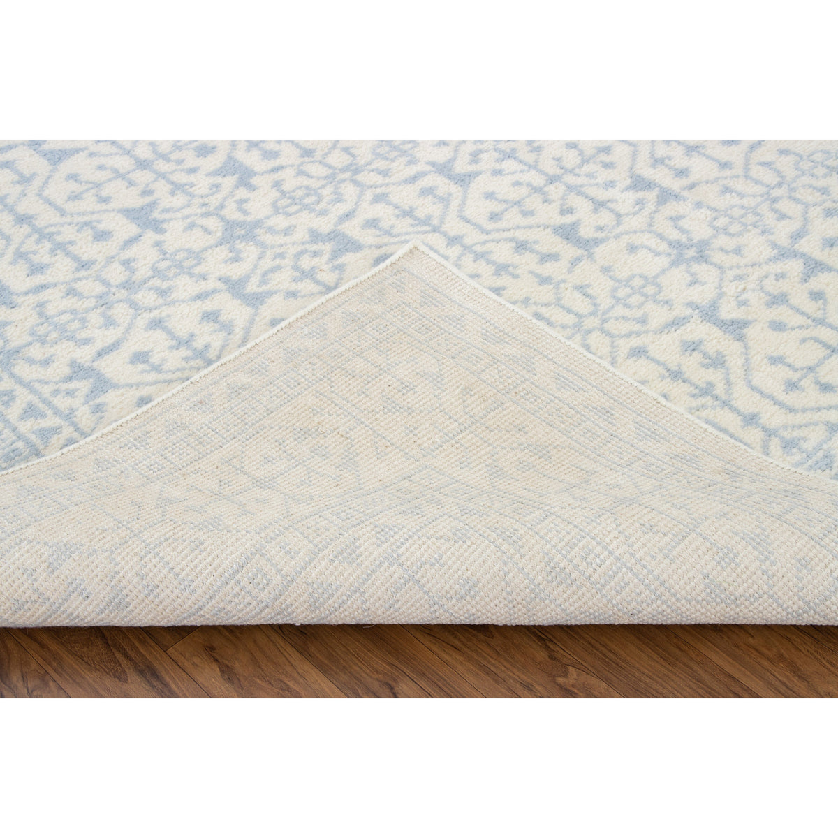 Middleton Grey Blue Handknotted handknotted tibetan 60 knot Organic Weave Shop 