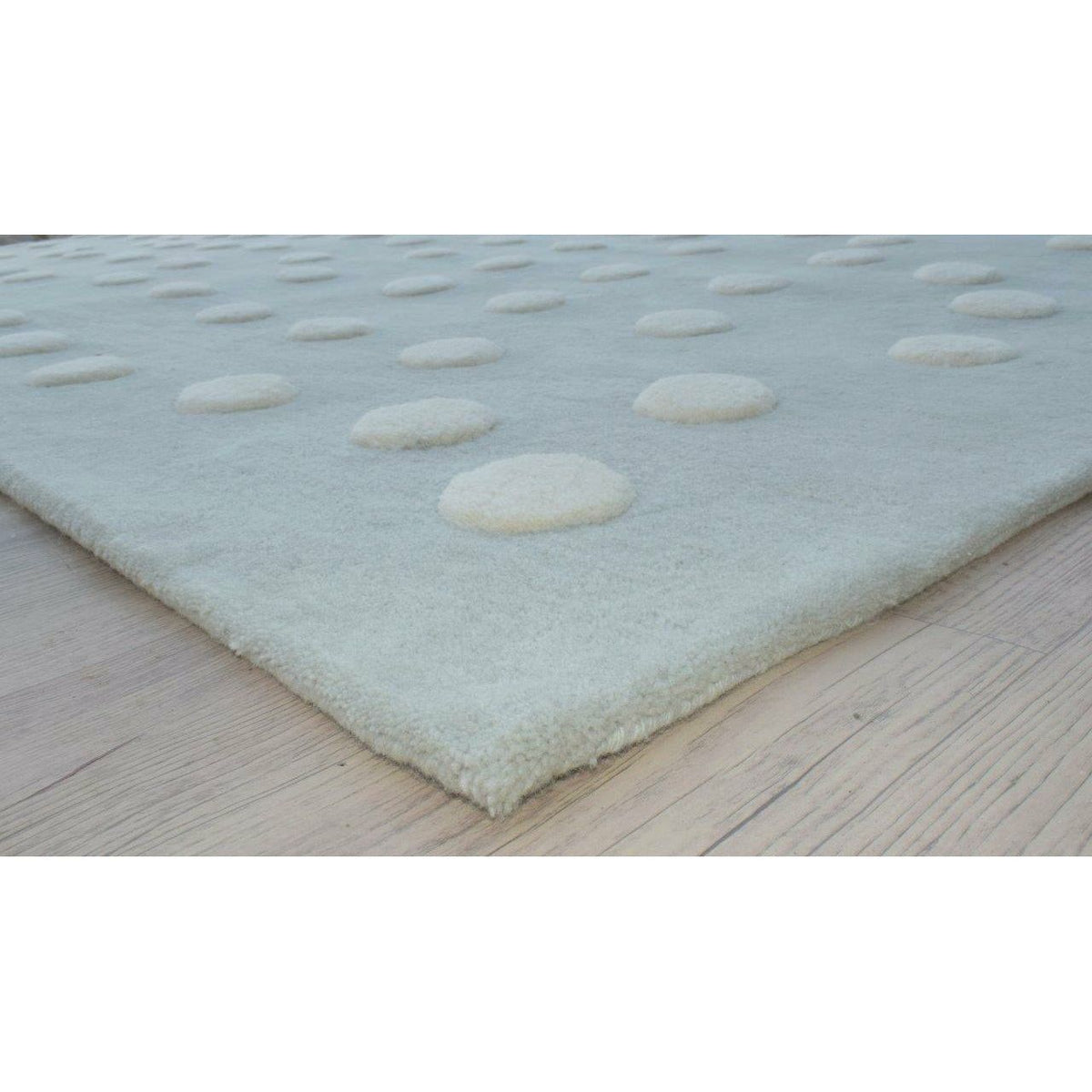 Polka Dot Wool Grey handtufted wool Organic Weave Shop 