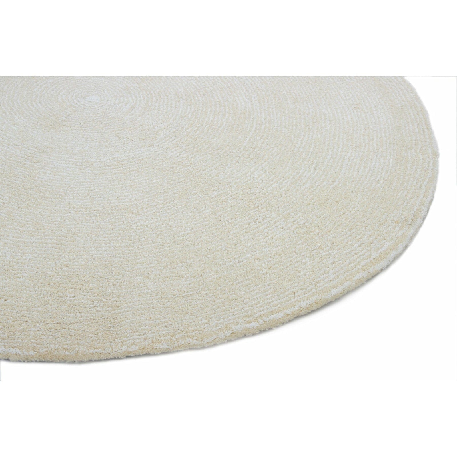 Seersucker Wool + Cotton Shag Ivory Round Rugs Organic Weave Shop 6' Round Ivory 