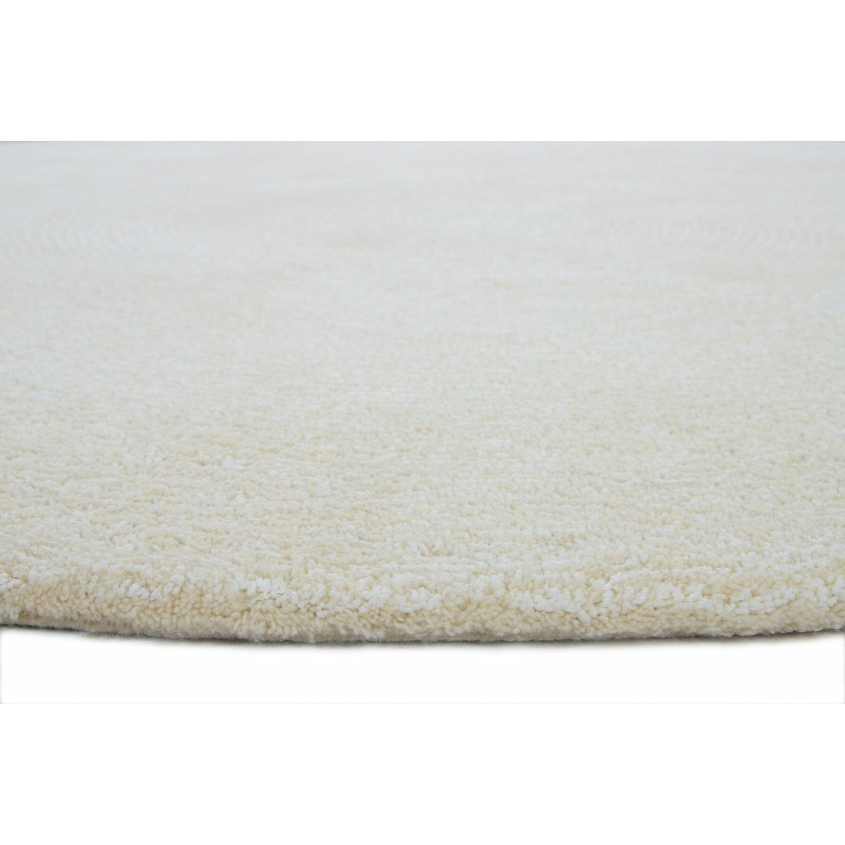 Seersucker Wool + Cotton Shag Ivory Round Rugs Organic Weave Shop 