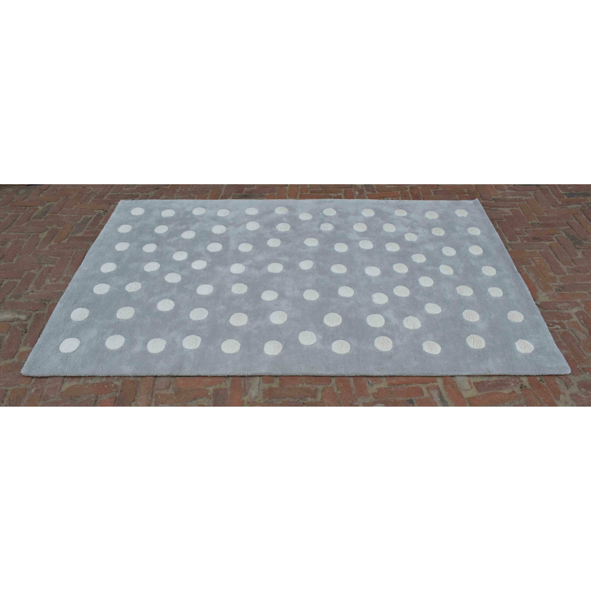 Polka Dot Grey handtufted cotton Organic Weave Shop 