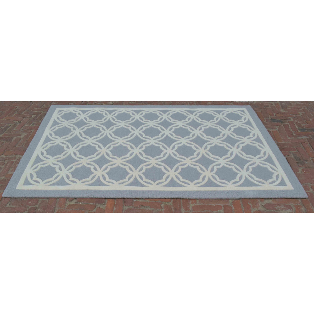 Tilly Trellis Grey handtufted wool Organic Weave Shop 