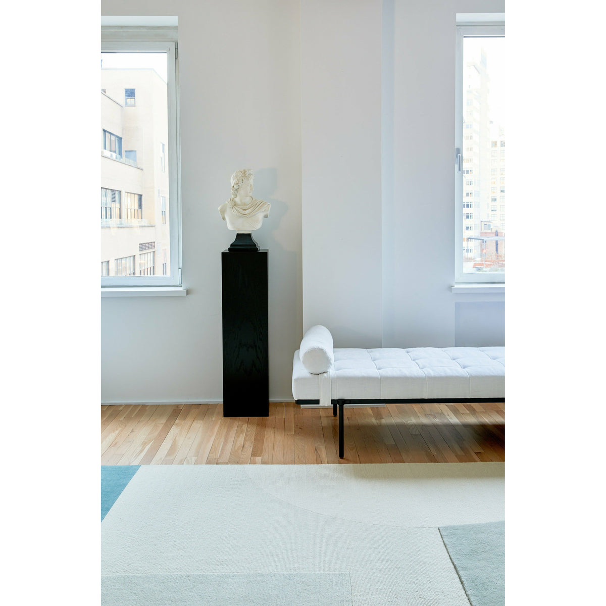 Bermuda Tibetan Handknotted Teal handknotted tibetan 60 knot Organic Weave Shop 