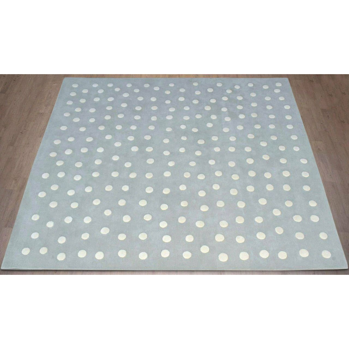 Polka Dot Wool Grey handtufted wool Organic Weave Shop 