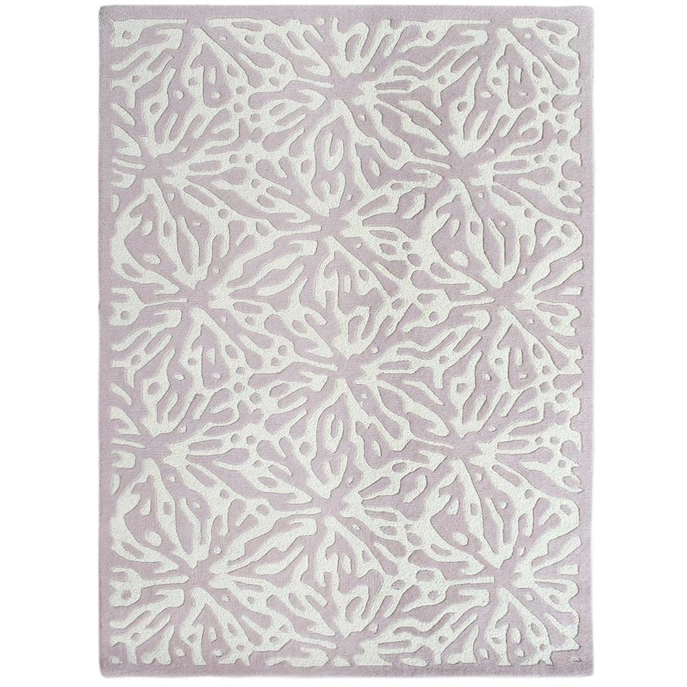 Quinn Pink Wool Rug handtufted wool Organic Weave Shop 