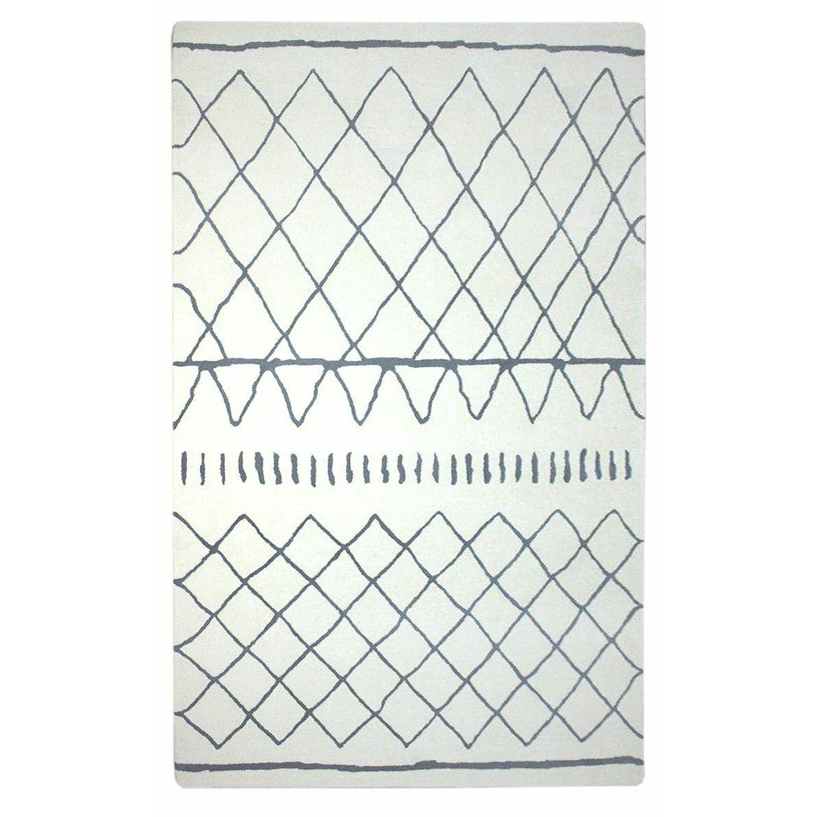 Rebel Chance Wool Ivory/Charcoal 6x9 handtufted wool Organic Weave Shop 