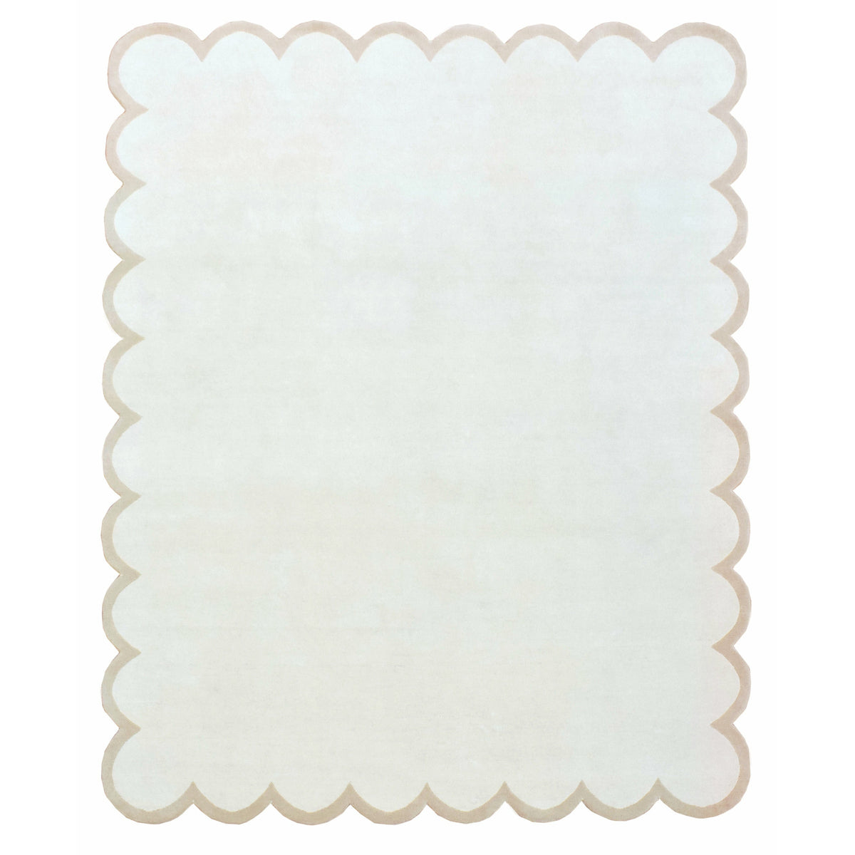 Sculpted Border Cotton Handknotted - More Colors Available handknotted tibetan 60 knot Organic Weave Shop 2&#39;9&#39;&#39; x 10&#39; Runner Ivory/Beige 